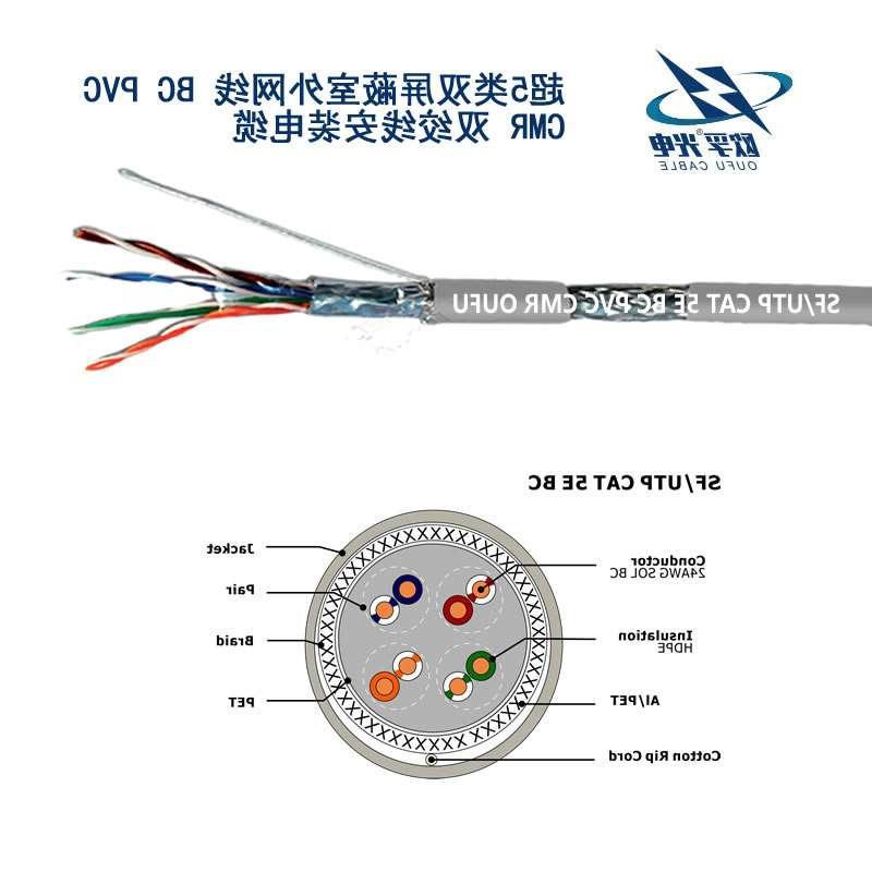 台中市SF / UTP CAT 5E BC PVC CMR双绞线安装电缆